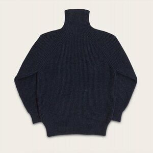 Filson Bristol Roll Neck Sweater - Navy Blue Made in Italy